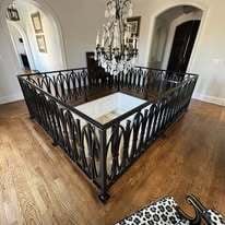 Forged wrought iron railing