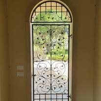 Beautiful forged steel scroll gate