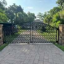 Solid cast aluminum decorative gates