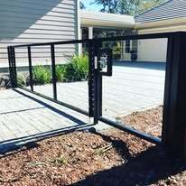 Aluminum drive gates with stainless steel cable