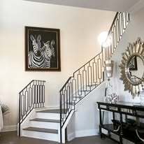 Modern wrought iron railing