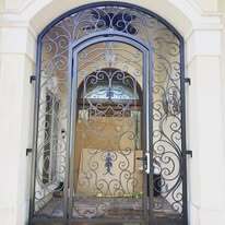Decorative aluminum scroll gate