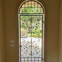 Beautiful forged steel scroll gate